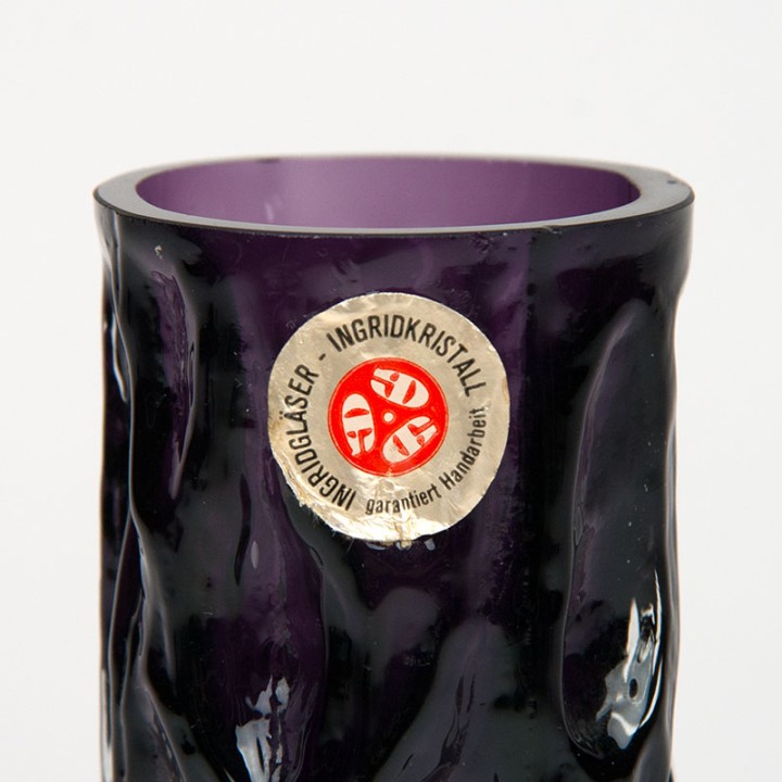 Ingrid kristall purple model vintage glass vase