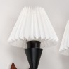 Set wandlampen vintage Deens model in teak en messing