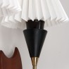 Set wandlampen vintage Deens model in teak en messing