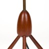 Mid-Century Danish table lamp in teak and brass on a tripod