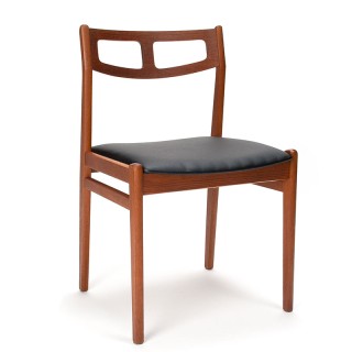 Teakhouten vintage Mid-century Deense stoel