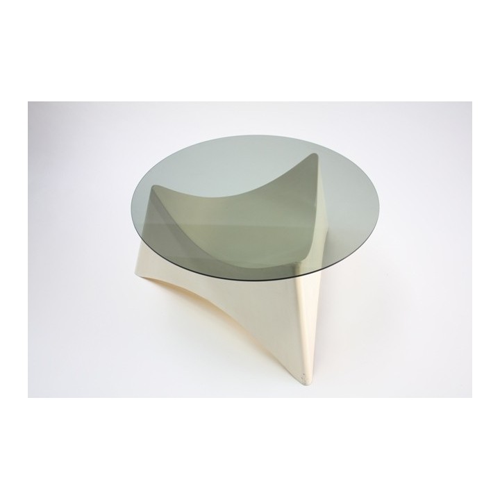 Coffee table plastic with glass top - Retro Studio