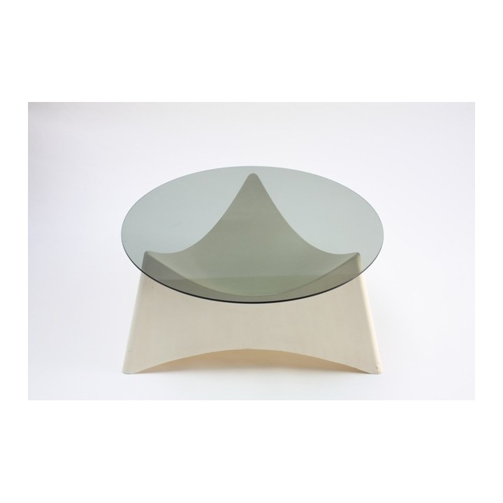 Coffee table plastic with glass top - Retro Studio
