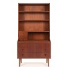 Hoog model Deense Mid-Century vintage wandkast in teak
