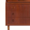 Hoog model Deense Mid-Century vintage wandkast in teak
