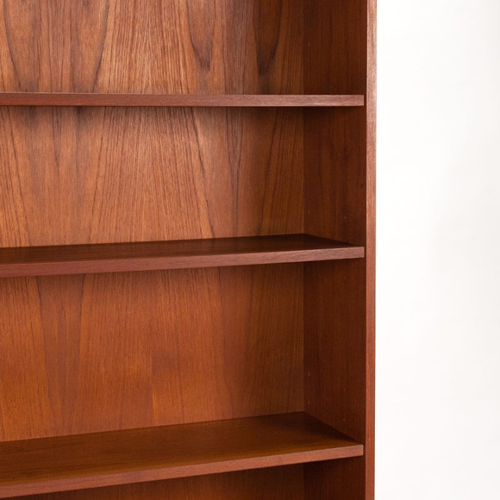 Tall model Danish Mid-Century vintage wall cabinet in teak