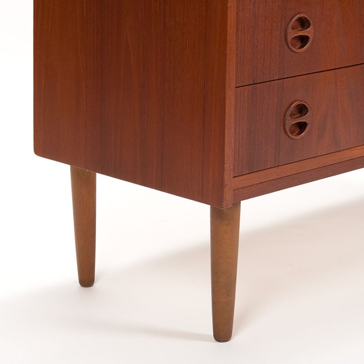Hoog model Deense Mid-Century vintage wandkast in teak