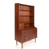 Tall model Danish Mid-Century vintage wall cabinet in teak