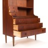 Hoog model Deense Mid-Century vintage wandkast in teak