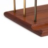 Vintage teak/brass letter holder