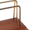 Vintage teak/brass letter holder