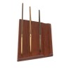 Vintage teak/brass letter holder