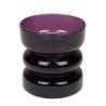 Purple vintage glass vase, low model
