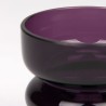 Purple vintage glass vase, low model