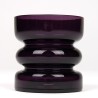 Purple vintage glass vase, low model