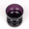 Purple vintage glass vase, low model