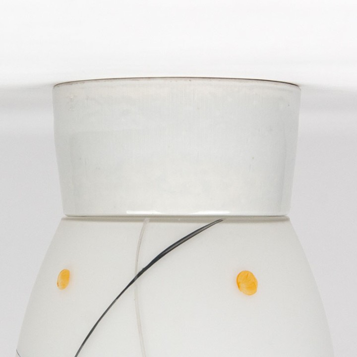 1950s/1960s vintage milk glass ceiling lamp