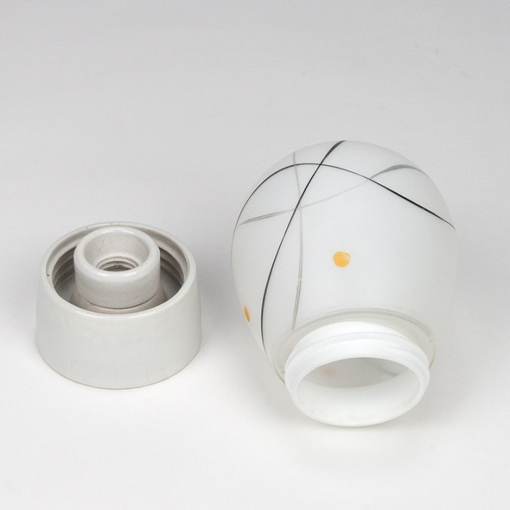 1950s/1960s vintage milk glass ceiling lamp