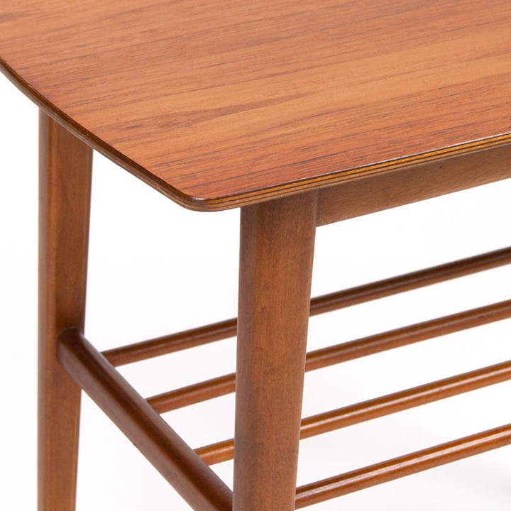 Side table Mid-Century model with teak top