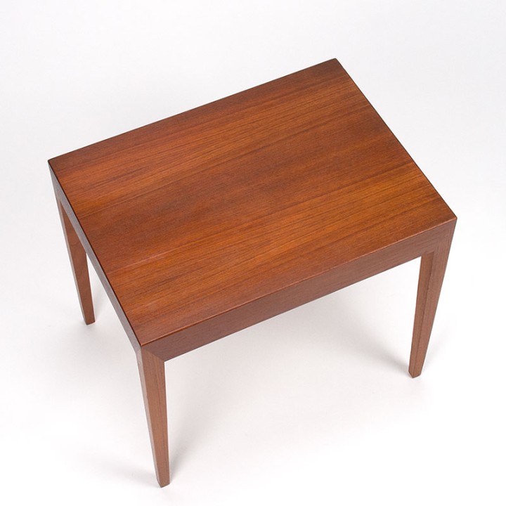 Teakhouten vintage Severin Hansen bijzettafel met lade