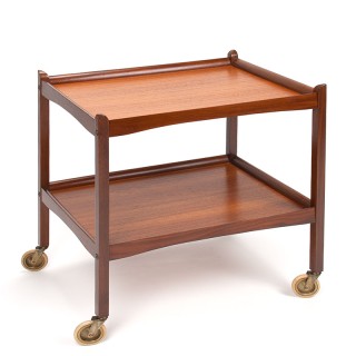 Mid-Century vintage serveertrolley in teakhout