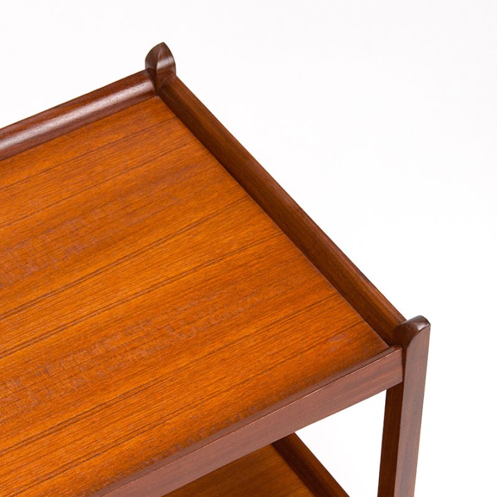 Mid-Century vintage serveertrolley in teakhout
