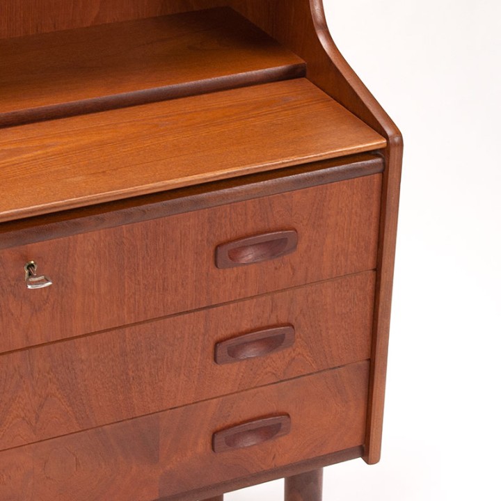 Mid-Century teak Deens secretaire meubel