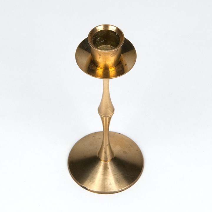 Danish brass candlestick vintage 1960s