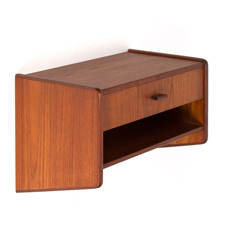 Deens teak Mid-Century wandkastje in teak