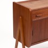 Danish vintage cabinet on a V-shaped base in teak