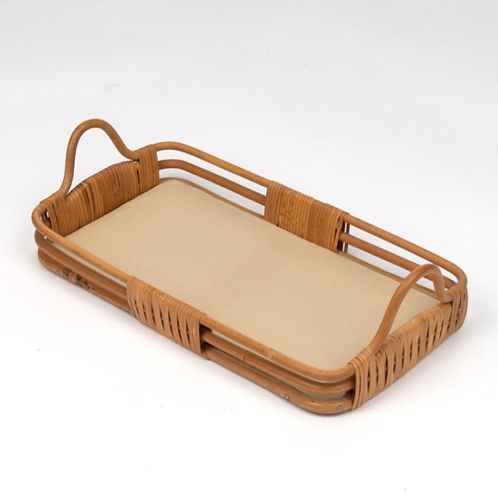 Small 1950s bamboo serving tray