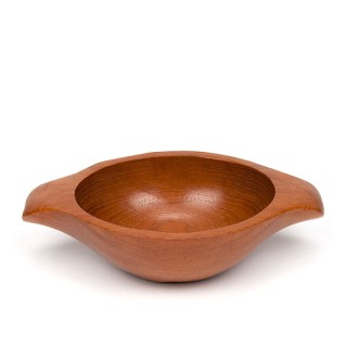Klein model Mid-Century schaaltje van teak