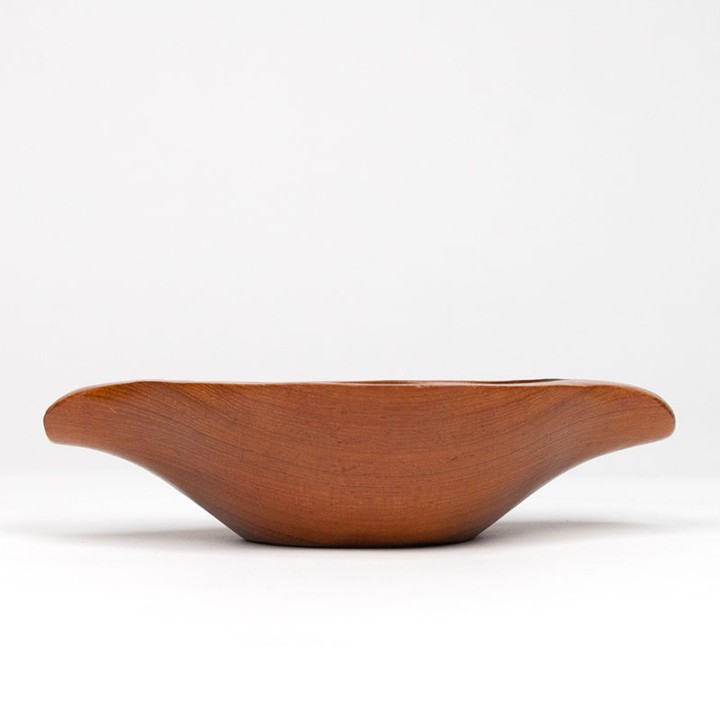 Klein model Mid-Century schaaltje van teak