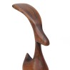 Mid-Century sculpture of a deer in rosewood
