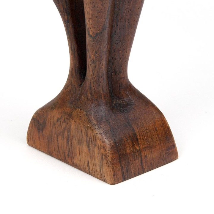 Mid-Century sculpture of a deer in rosewood