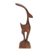 Mid-Century sculptuur van een hert in palissander