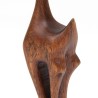 Mid-Century sculptuur van een hert in palissander