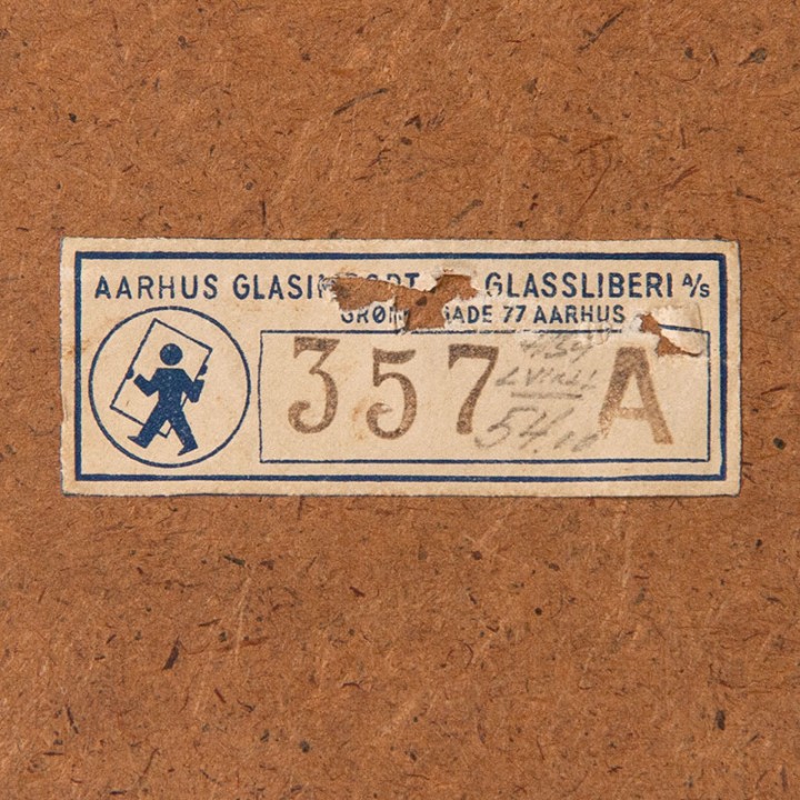 Aarhus Glasimport Mid-Century model 357 A mirror in teak
