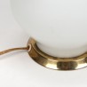 Mid-Century glass table lamp with brass detail