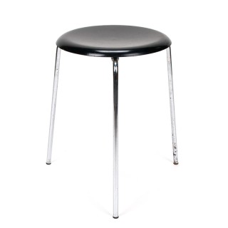 Arne Jacobsen Mid-Century vintage zwarte Dot kruk