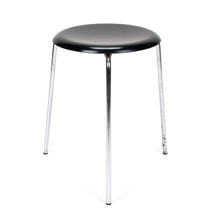Arne Jacobsen Mid-Century vintage zwarte Dot kruk