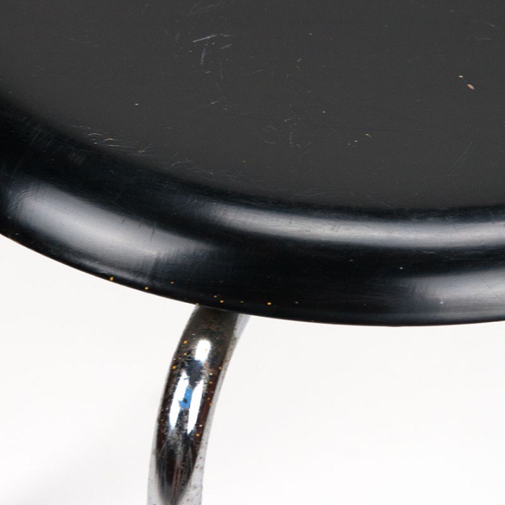 Arne Jacobsen Mid-Century vintage black Dot stool