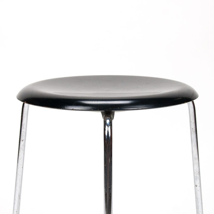 Arne Jacobsen Mid-Century vintage black Dot stool