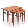 Mid-Century Deense teakhouten set nesttafels