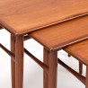 Mid-Century Deense teakhouten set nesttafels