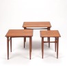 Mid-Century Deense teakhouten set nesttafels