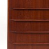 Groot model Deense Mid-Century teakhouten ladekast
