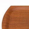 Plywood Mid-Century dienblad in teak klein model