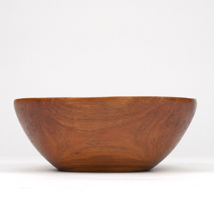 Teakhouten saladeschaal vintage model