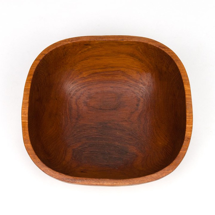 Teakhouten saladeschaal vintage model